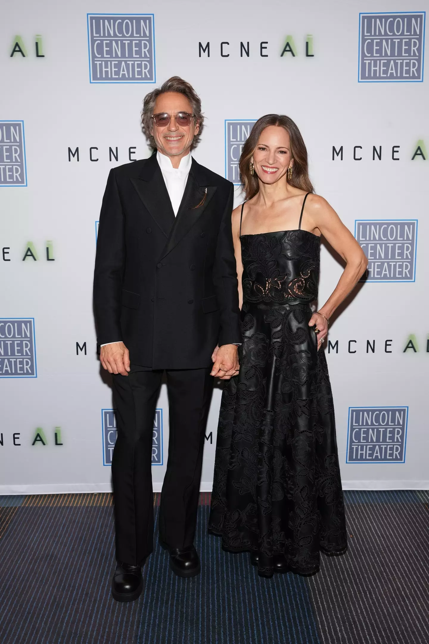 The actor pictured with his wife (Ilya S. Savenok/Getty Images for Lincoln Center Theater)