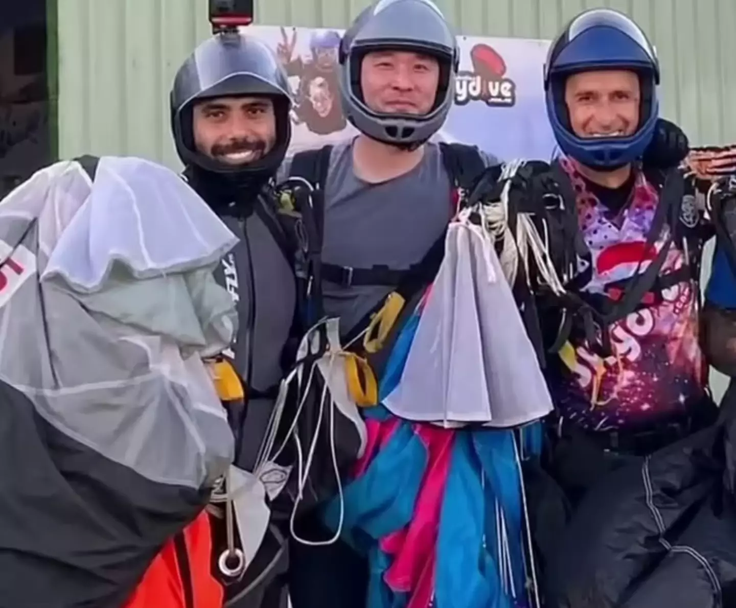 Mark Hanna (left) was an experienced skydiver who had completed 300 jumps.