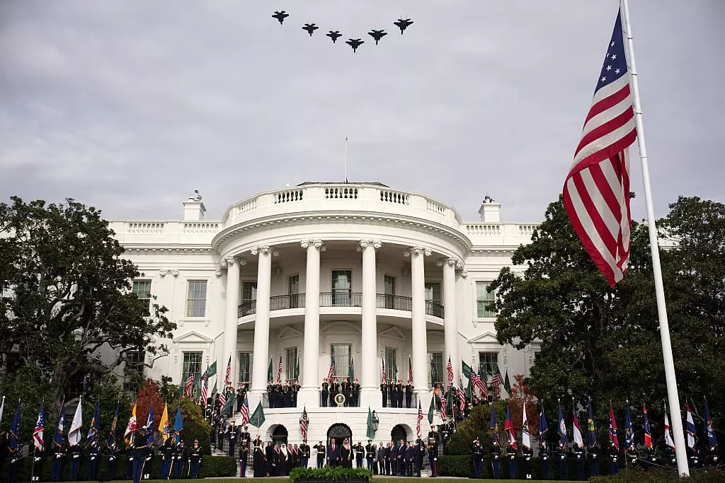 The sale of cutting-edge F-35 fighter jets to countries around the world has become symbolic of American imperial power (Andrew Harnik/Getty Images)