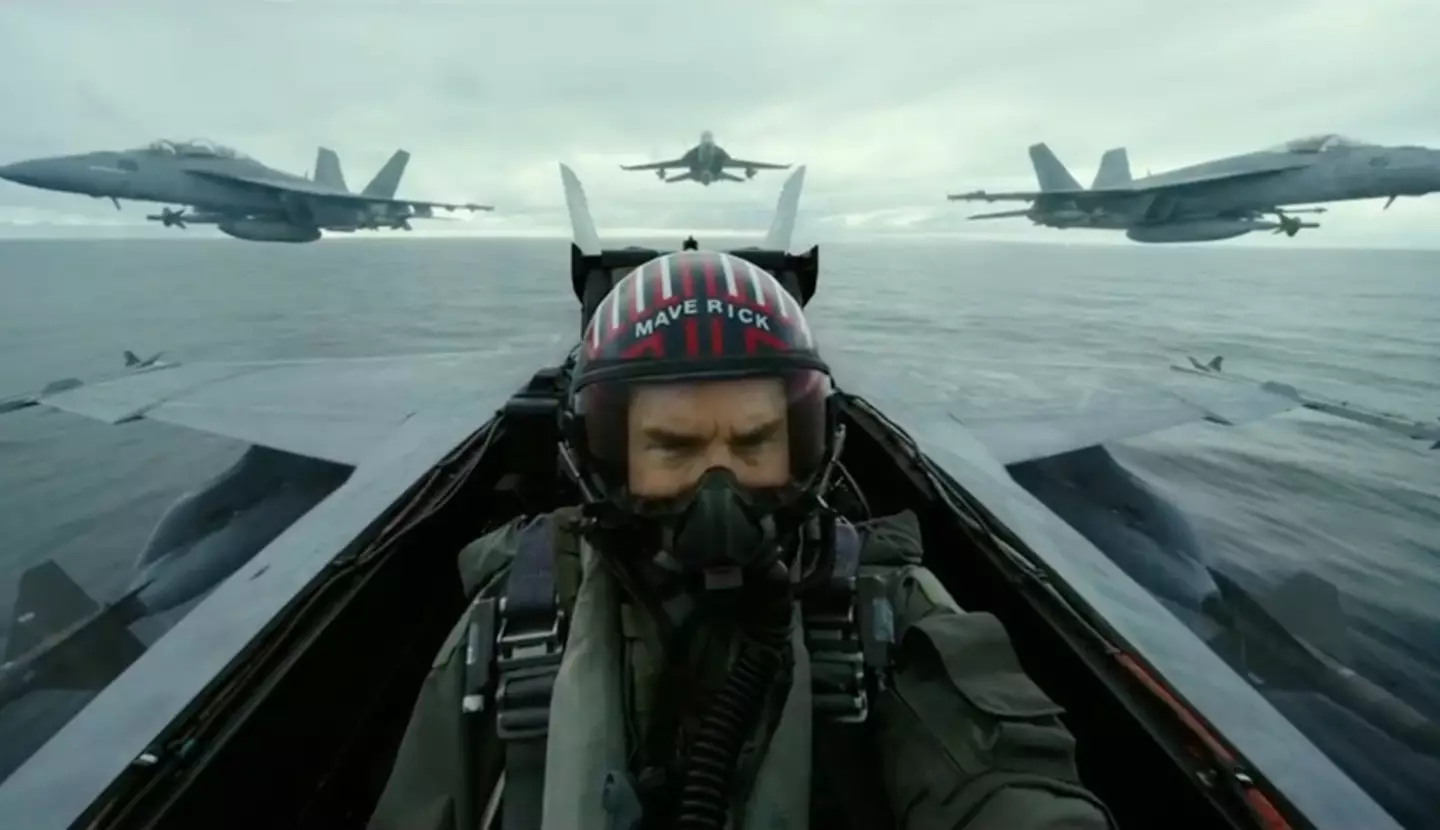 Cruise and his co-stars trained in real US Navy fighter jets.
