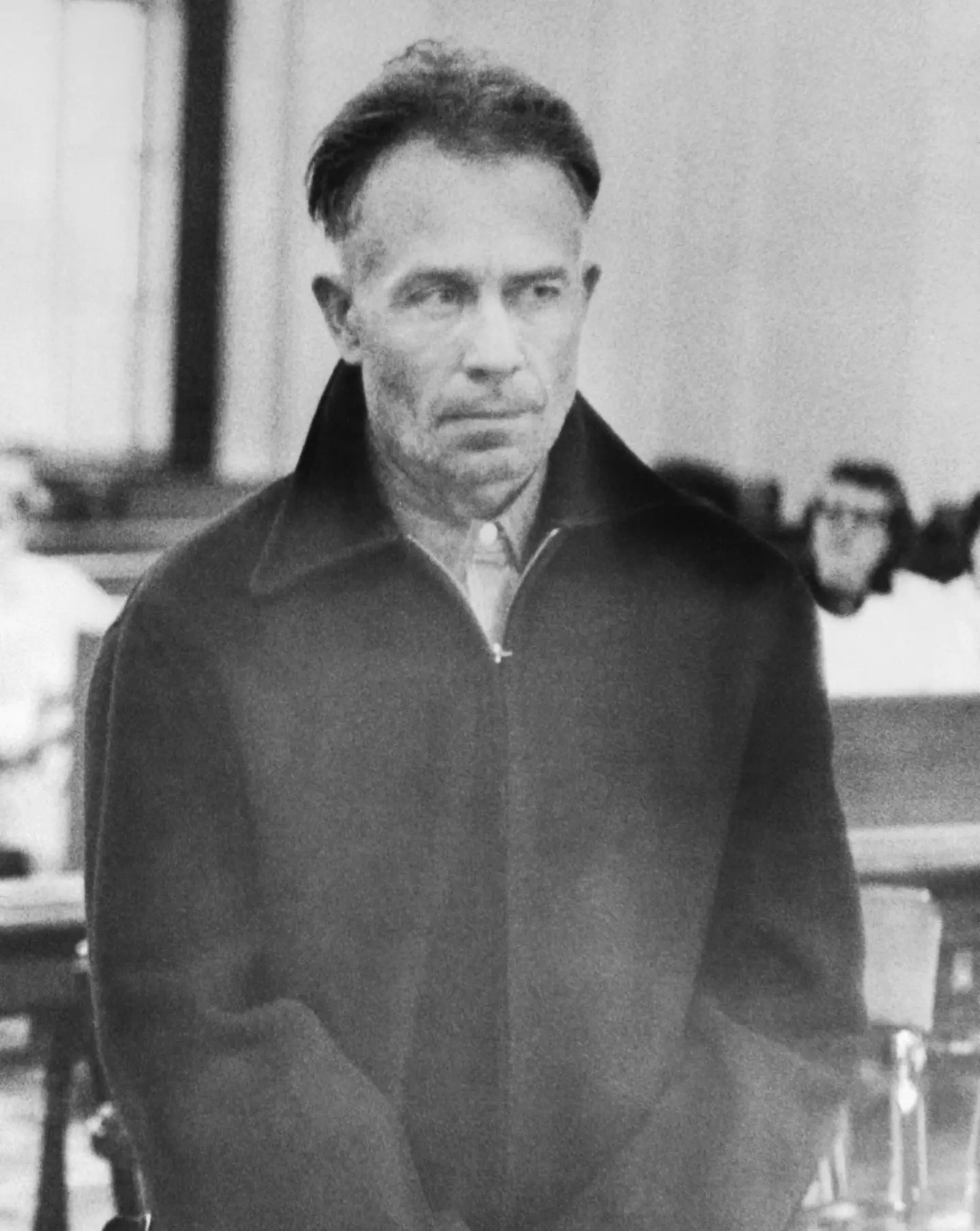 Ed Gein shown in Wautoma court in 1957.