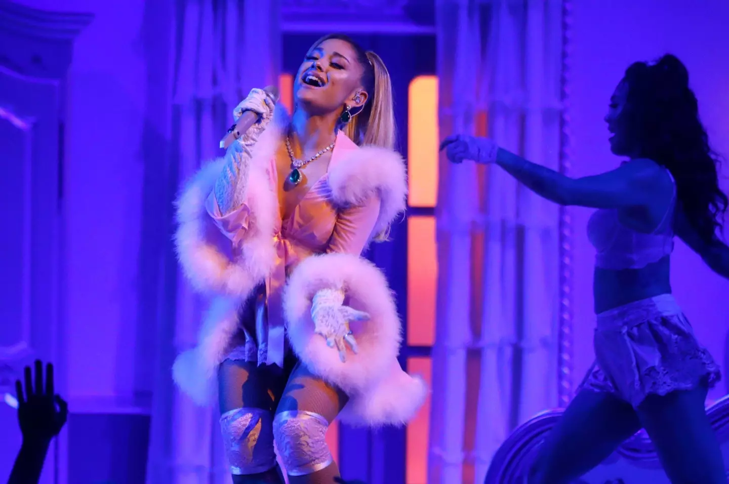 Ariana Grande performing in 2020.
