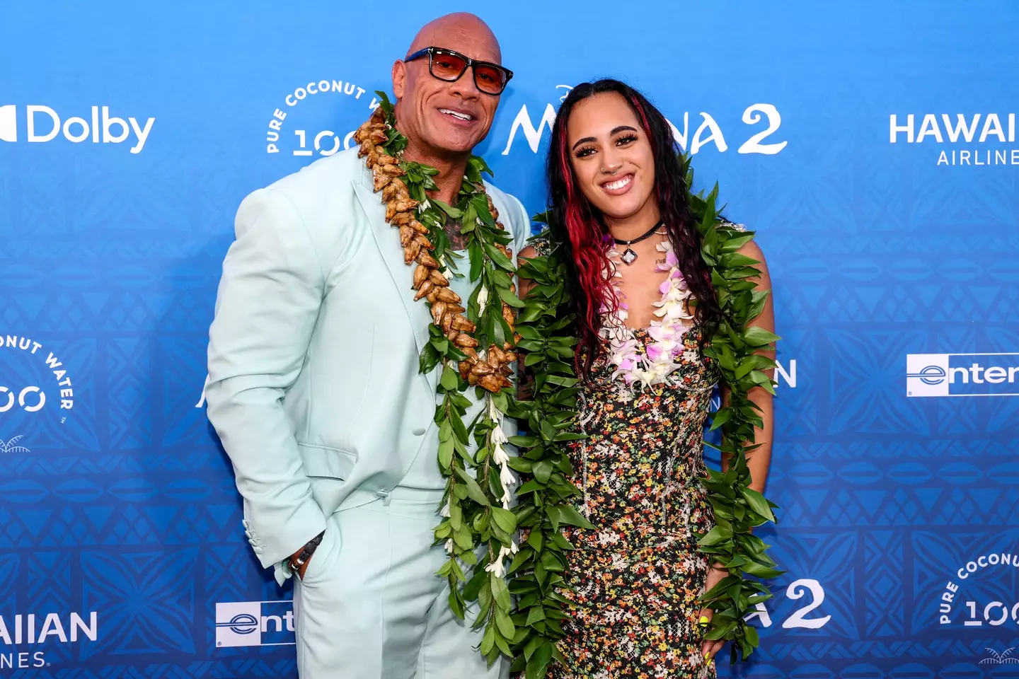The Rock and his eldest daughter pictured earlier this year (Darryl Oumi/Getty Images)