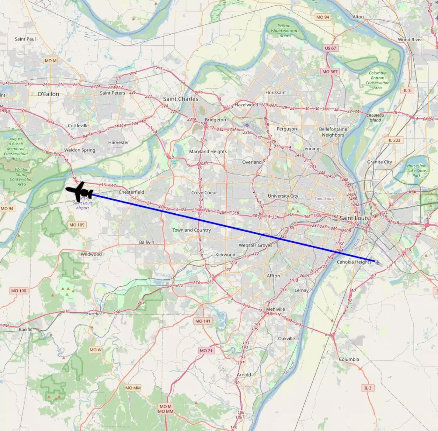 Taylor's private jet took a flight that took just 13 minutes.