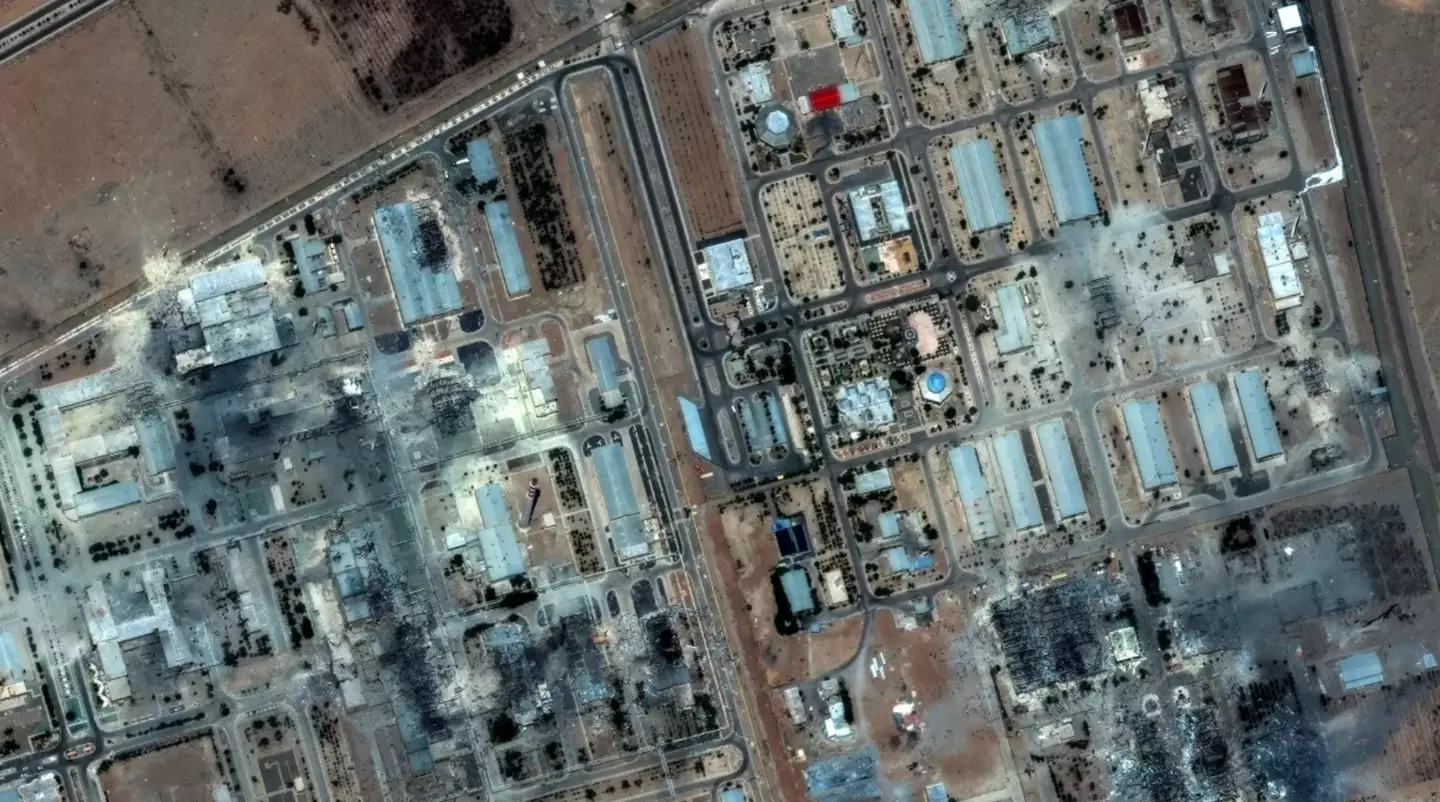 Multiple buildings were damaged or completely destroyed in the attack (Maxar Technologies)