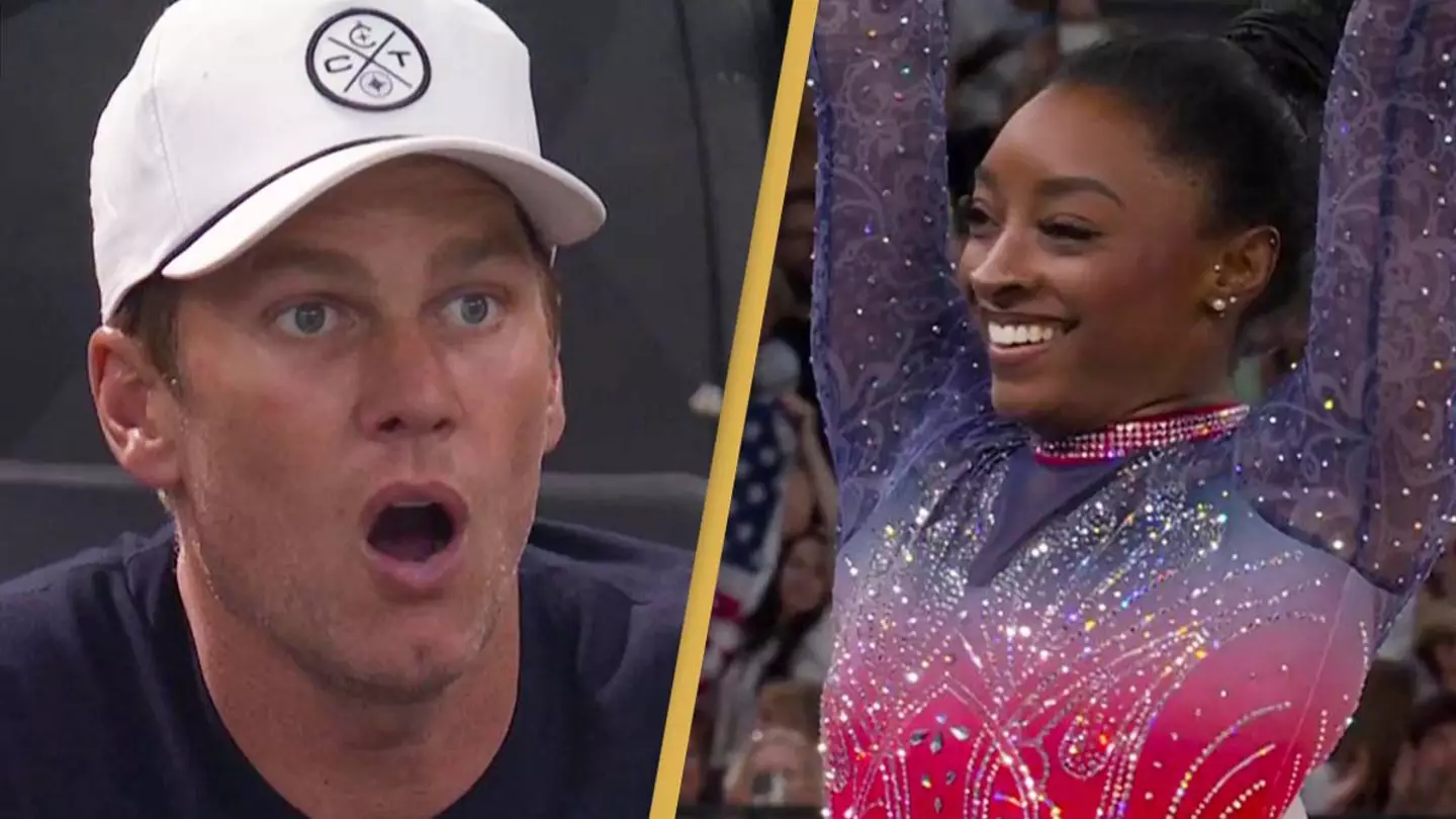 People can't get over Tom Brady's reaction to Simone Biles' gymnastics floor final routine