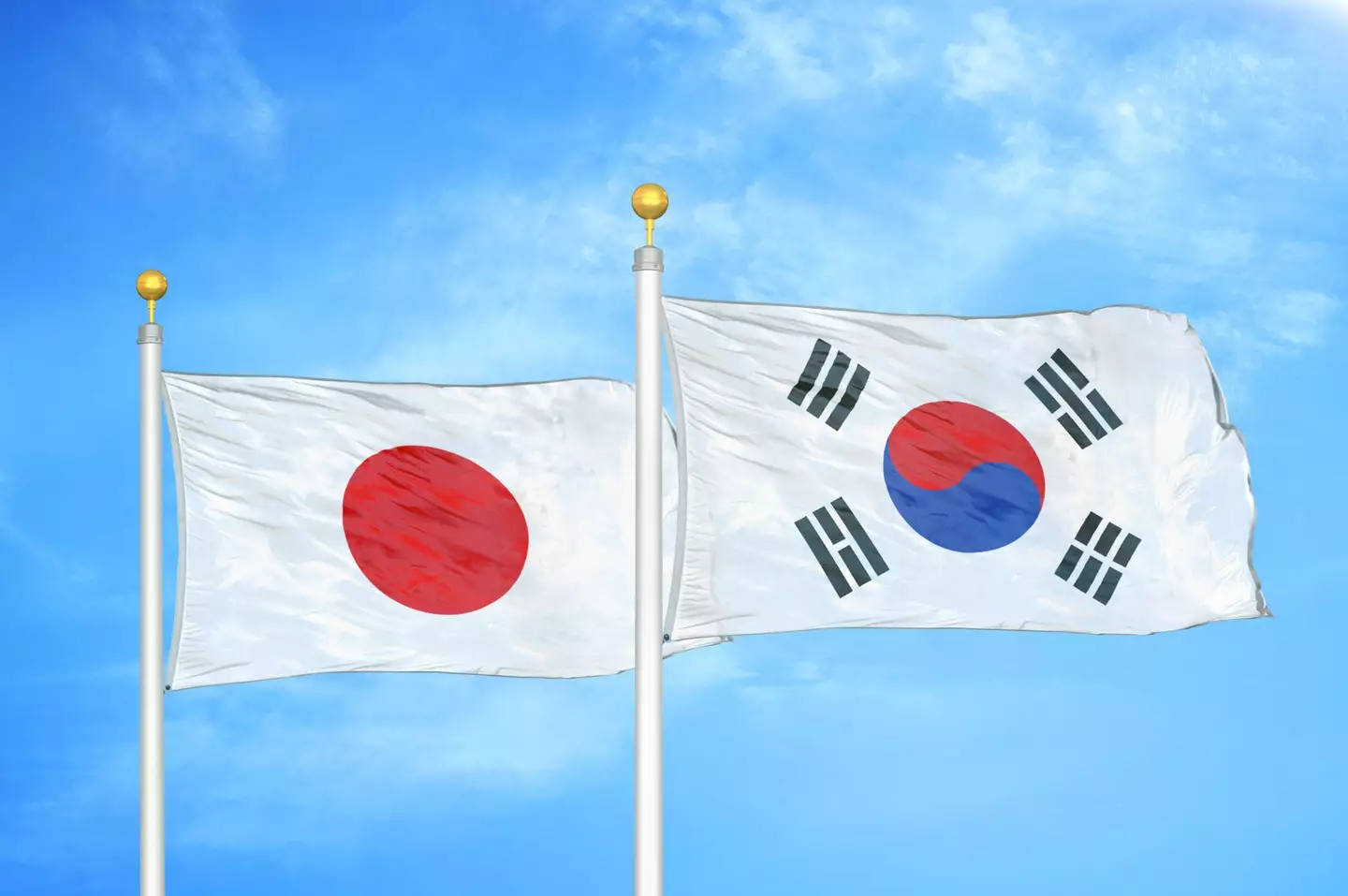One of these is the Japanese flag, the other one is not.
