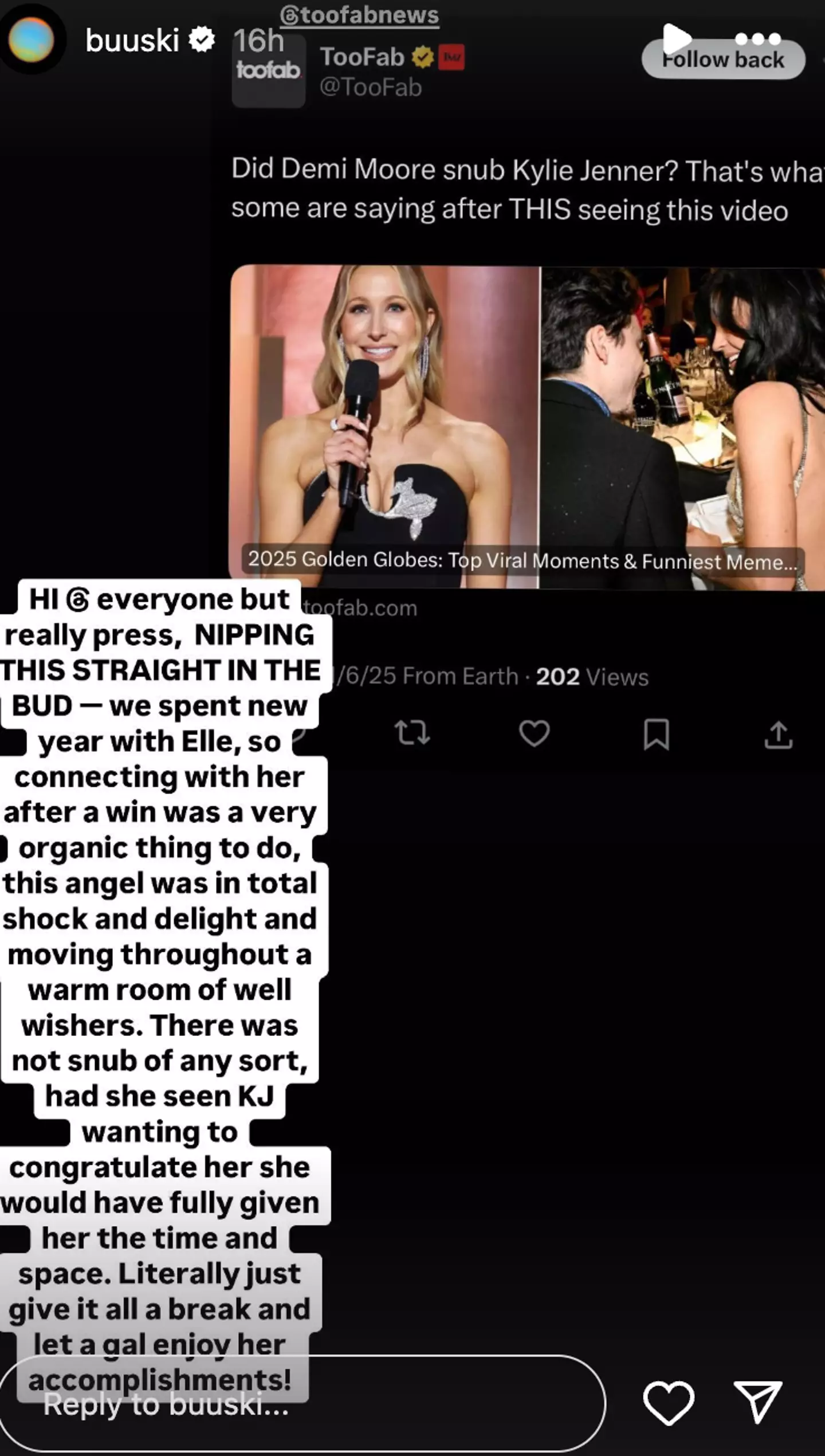 Demi Moore's youngest daughter Tallulah has addressed the video of her mom with Kylie Jenner (Instagram/ @buuski)