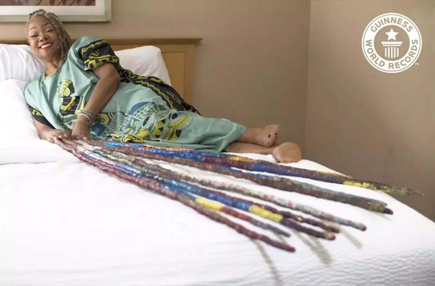 Her grandchildren help with the up-keep. (Guinness World Records)