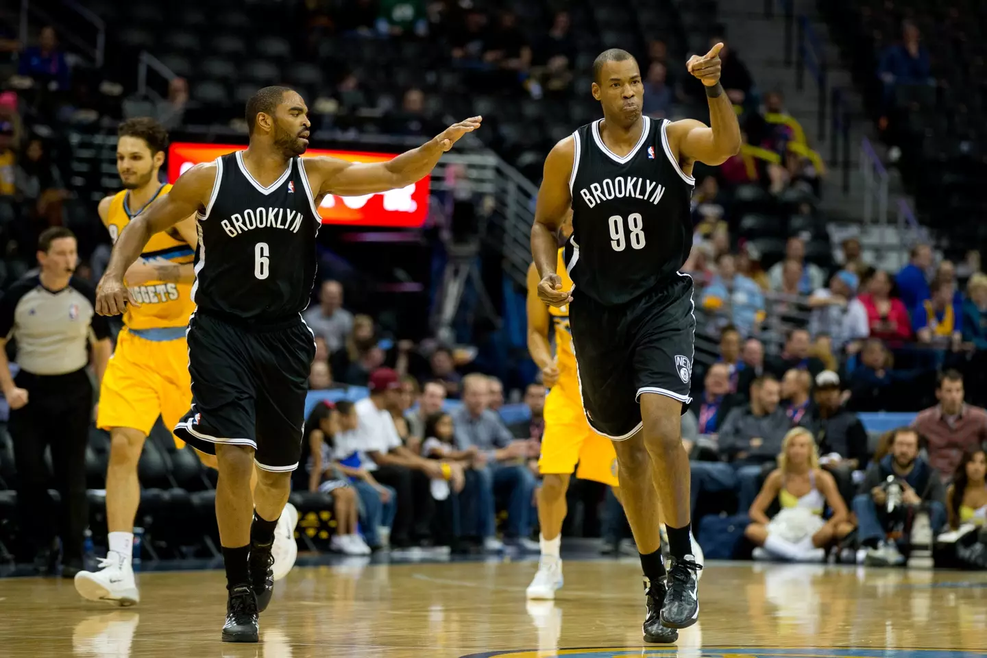 Jason Collins (right) came out in 2013 and became the first openly gay NBA player when he signed for the Nets a year later (Justin Edmonds/Getty Images)