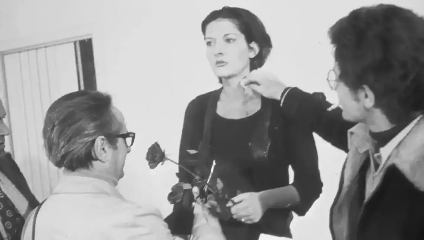 The artist said the attendees started 'running away' from her once the performance ended (Marina Abramović Institute/YouTube)