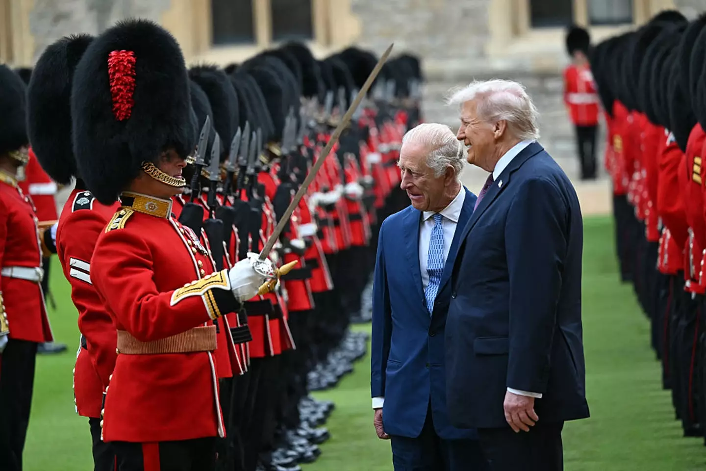 Donald Trump visited King Charles III at Windsor Castle today (ANDREW CABALLERO-REYNOLDS/AFP via Getty Images)