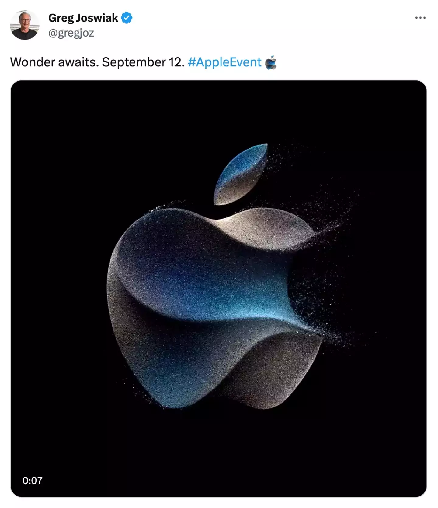 Apple's next big event, titled Wonderlust, will happen on September 12.