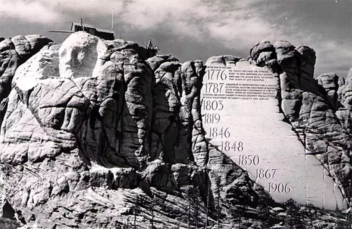 The original design featured script. (National Park Service)
