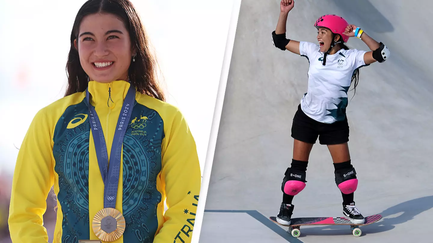 14-year-old wins Olympic gold after receiving 'crazy' two-word message from coach