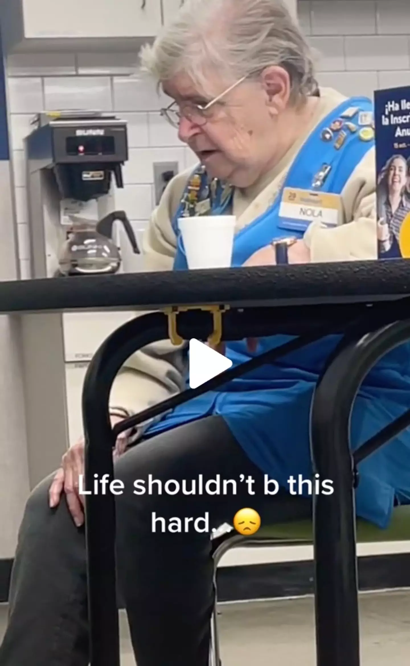 The TikToker 'felt bad' for the woman working at Walmart in her golden years.