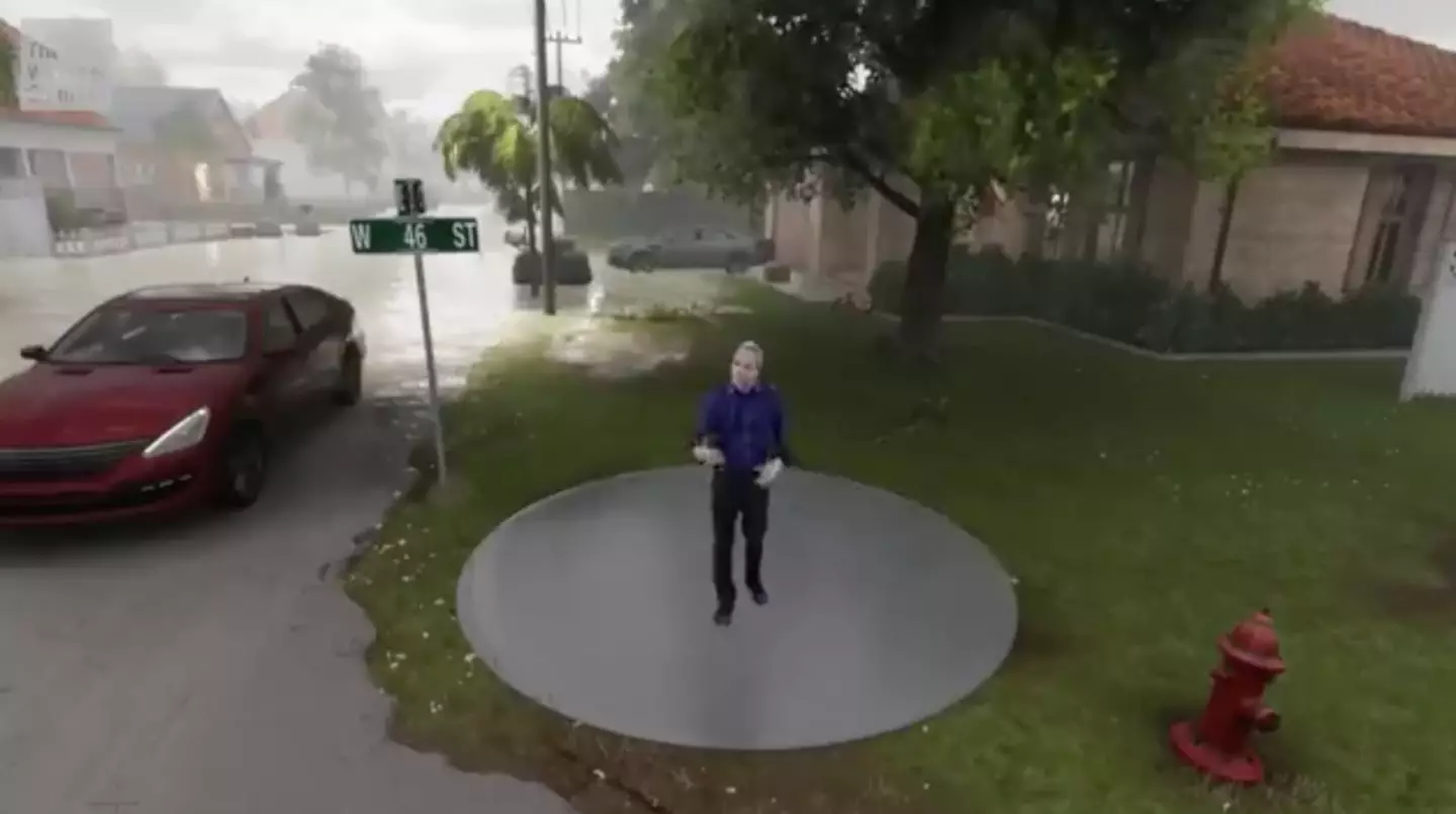 The simulation shows just how destructive the hurricane could be (The Weather Channel)