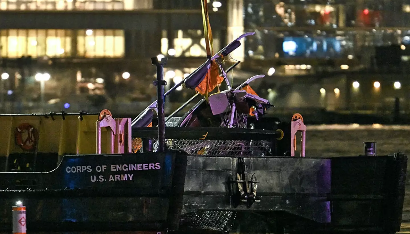 The wreckage is still being pulled from the waters while an investigation is underway (James Devaney/Getty Images)