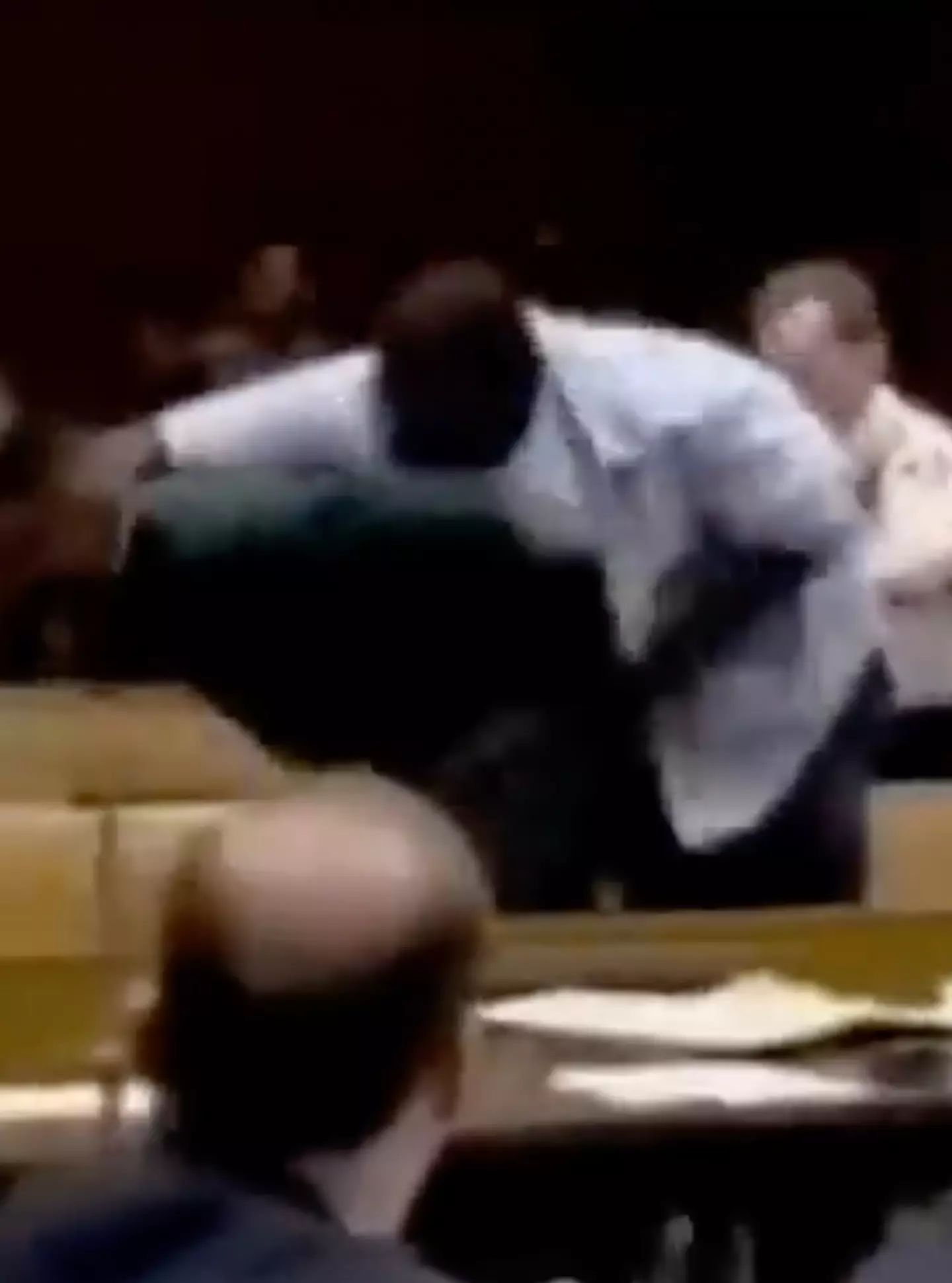 Ms Downs' son attacked Gaynor during a trial hearing.