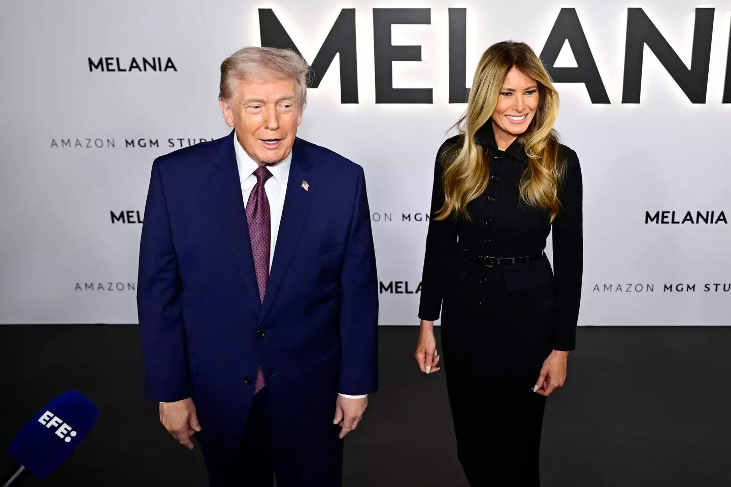 Donald Trump and Melania Trump at the MELANIA premier on January 29 (Craig Hudson/Variety via Getty Images)