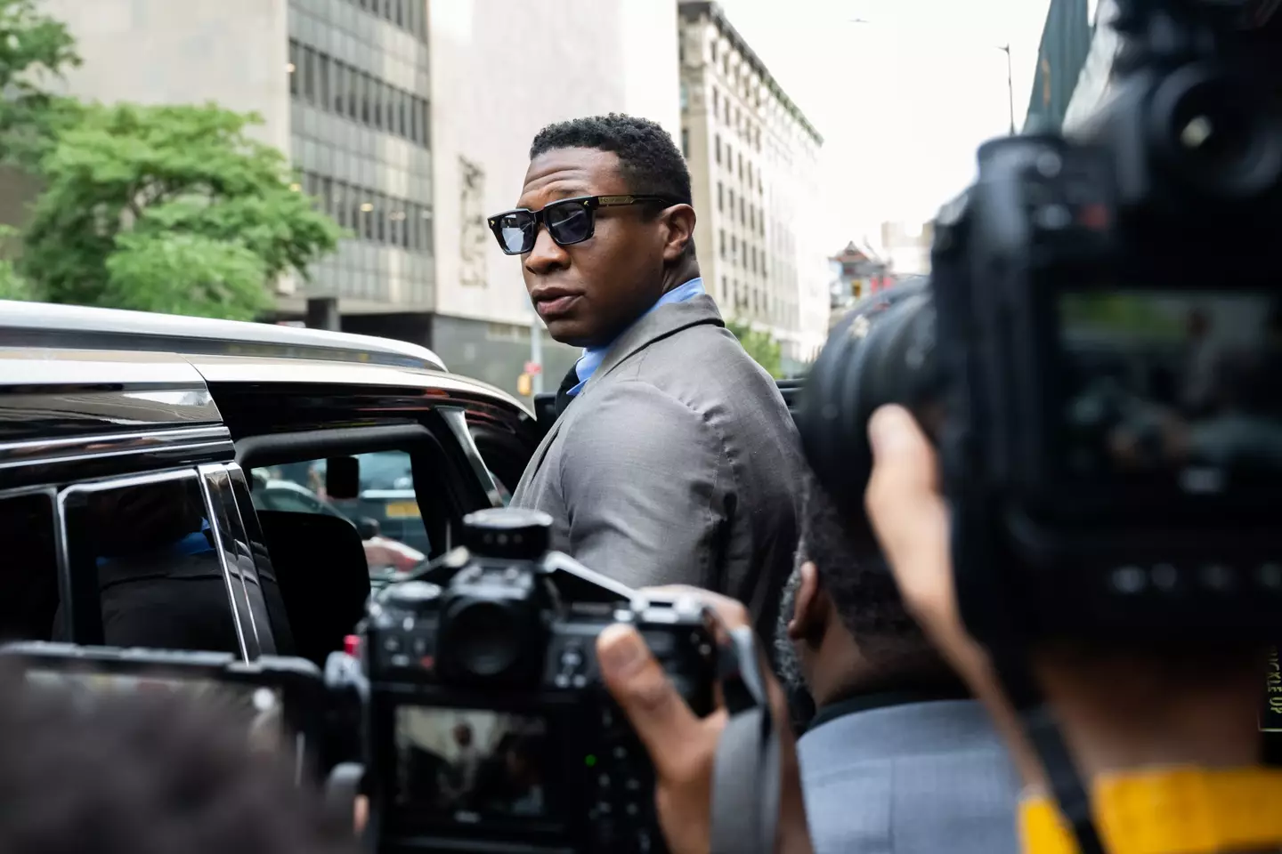 Majors seen leaving Manhattan Criminal court after his pre-trial hearing in August.