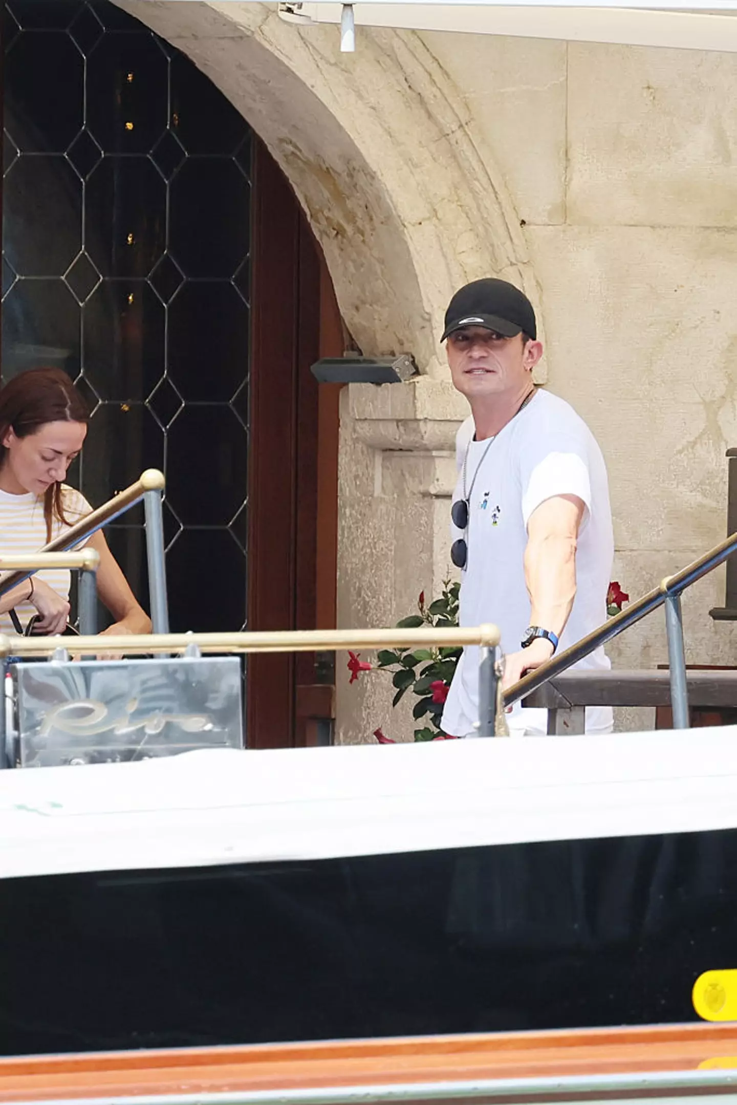 Orlando Bloom spotted ahead of the Bezos-Sanchez Wedding at Hotel Gritti (Ernesto Ruscio/GC Images)