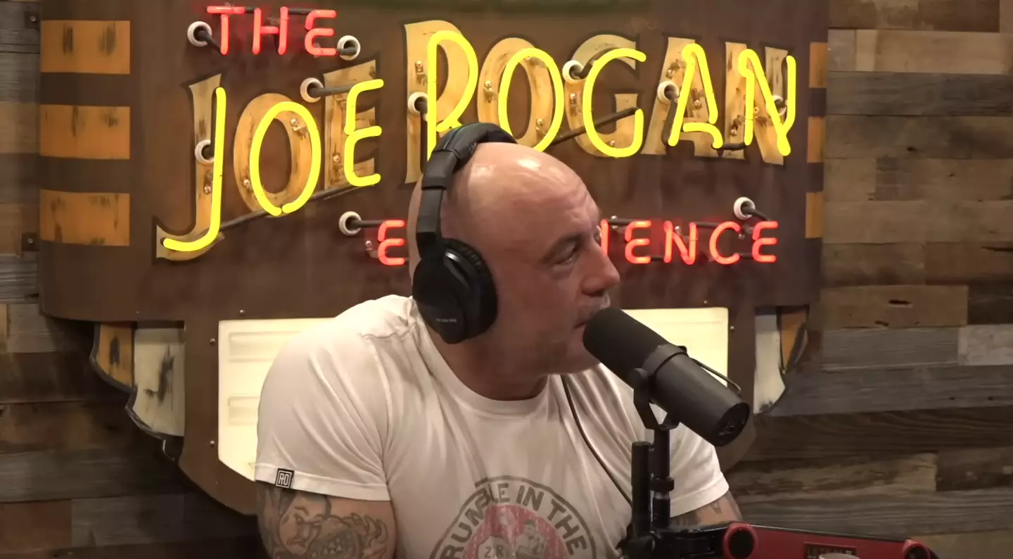 Rogan's demeanour appeared to change as he deflected onto another topic (Joe Rogan Experience)