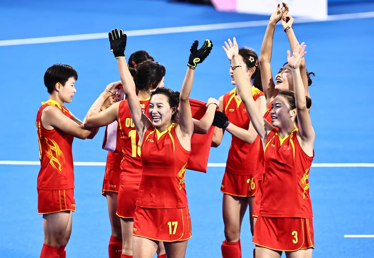 Fans have called on China to be disqualified, despite winning in the penalty shootout. (Wang Xianmin/CHINASPORTS/VCG via Getty Images)