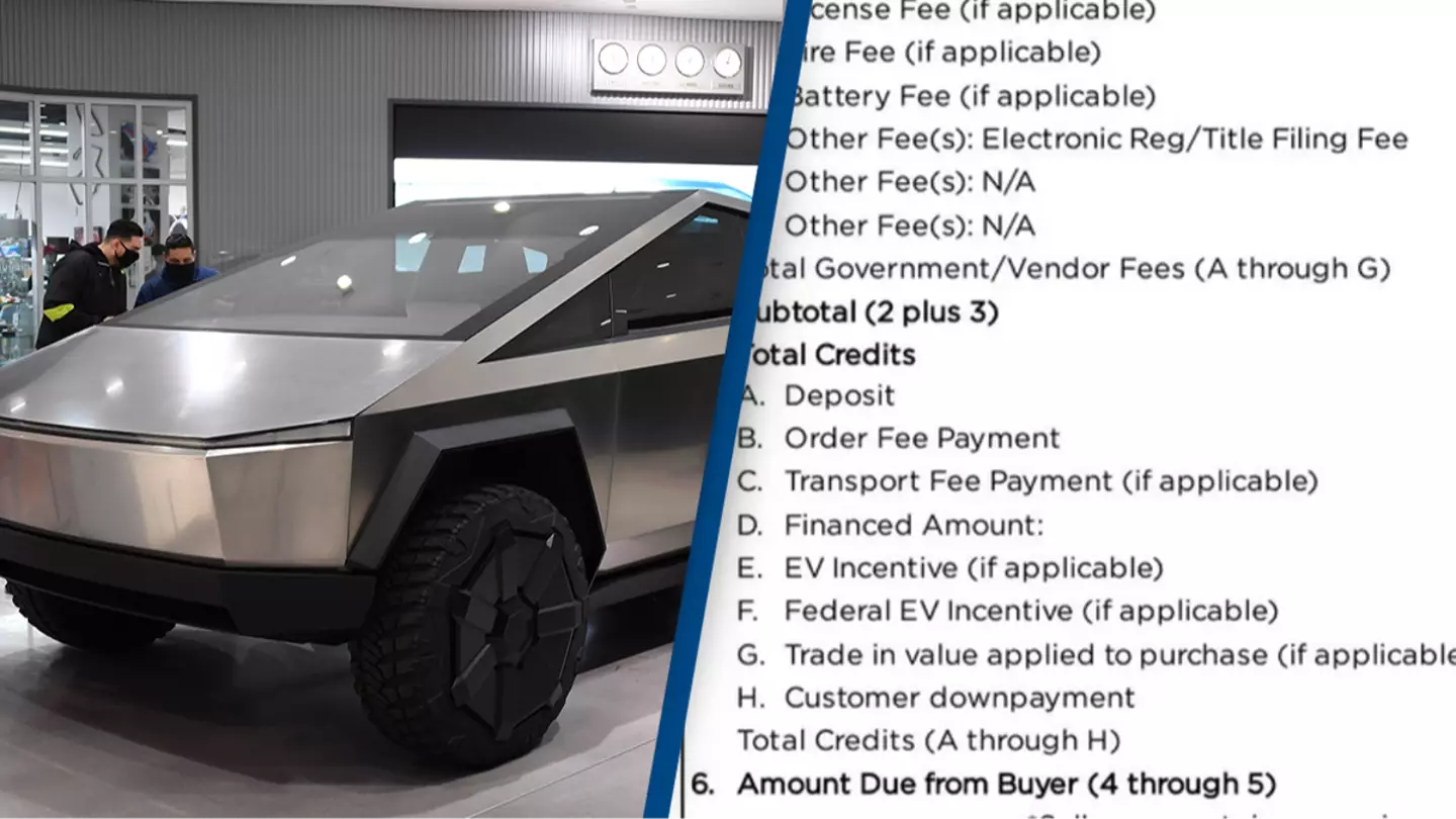 Man shares his full final Cybertruck order receipt and people are shocked