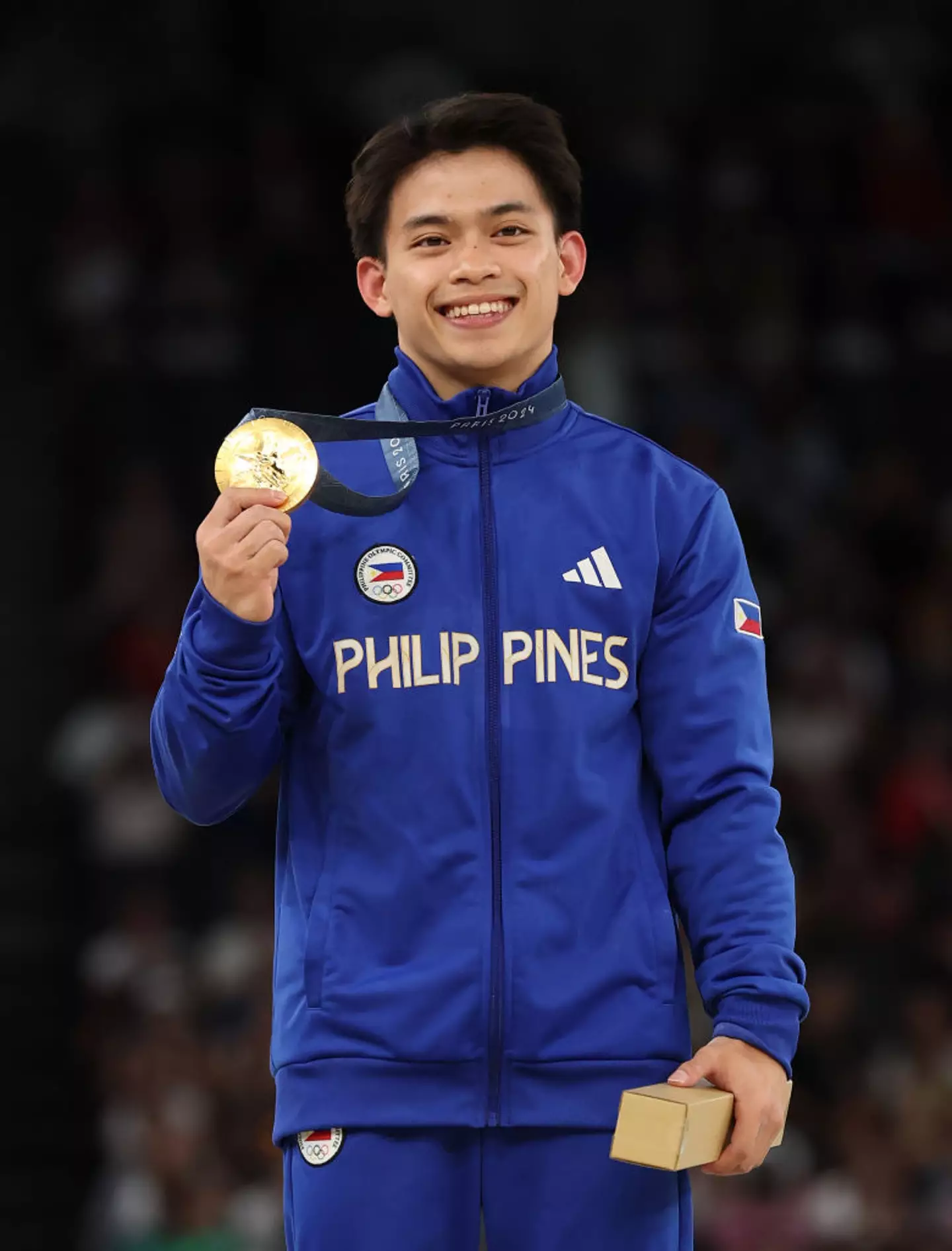 Yulo will return home to the Philippines with two gold medals. (Jamie Squire/Getty Images)