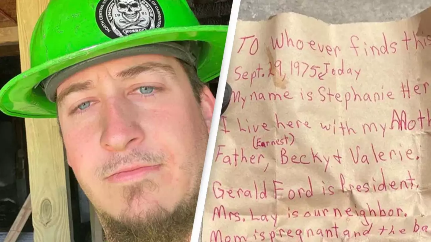 Man renovating house finds hidden note from 1975 and tracks down woman who left it