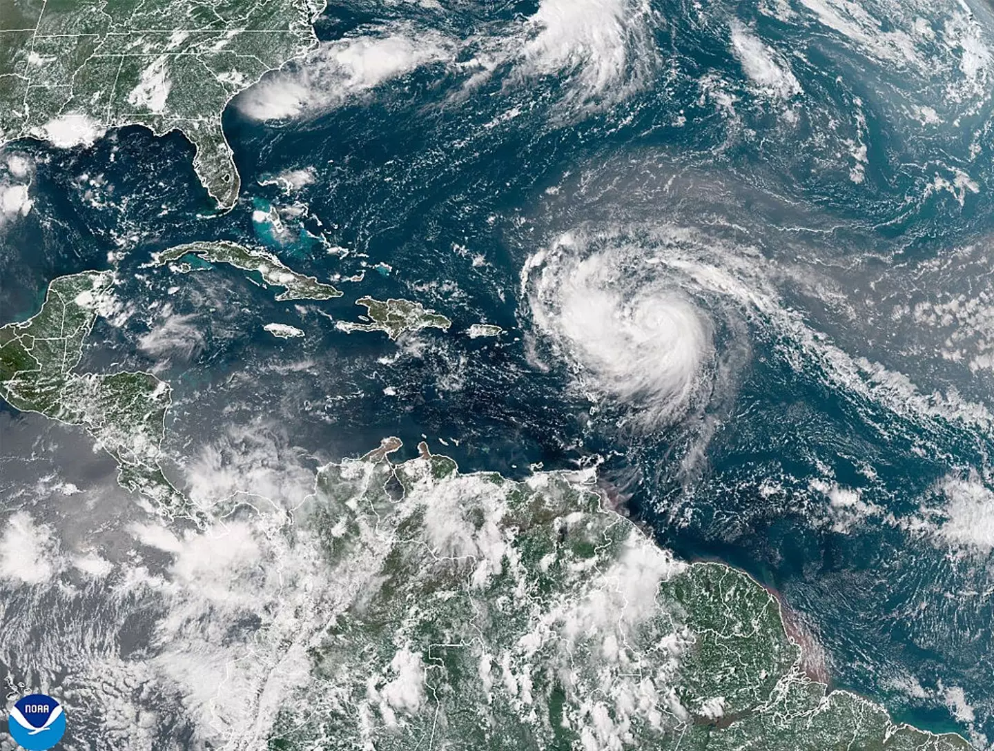 Hurricane Erin quickly turned into a Category 5 hurricane (NOAA via Getty Images)