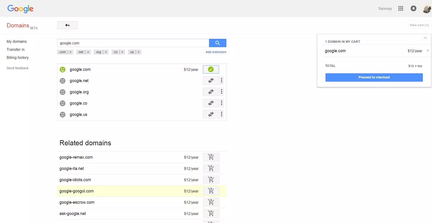 Ved bought Google's domain name (LinkedIn/ Sanmay Ved)