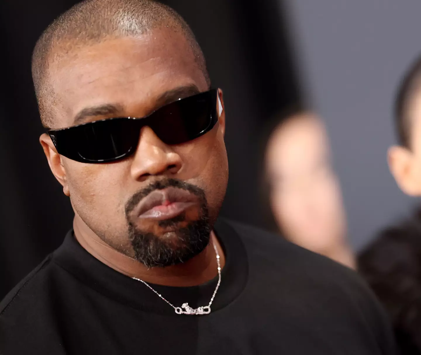 West's necklace features emeralds and diamonds (Matt Winkelmeyer/Getty Images for The Recording Academy)