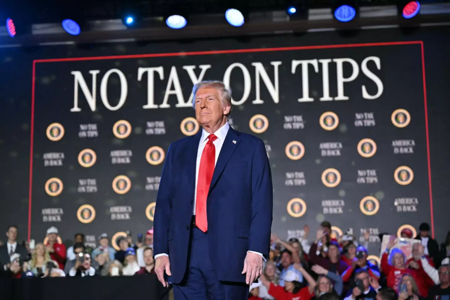 Trump has promised to end taxes on tips for workers in the US (MANDEL NGAN/AFP via Getty Images)