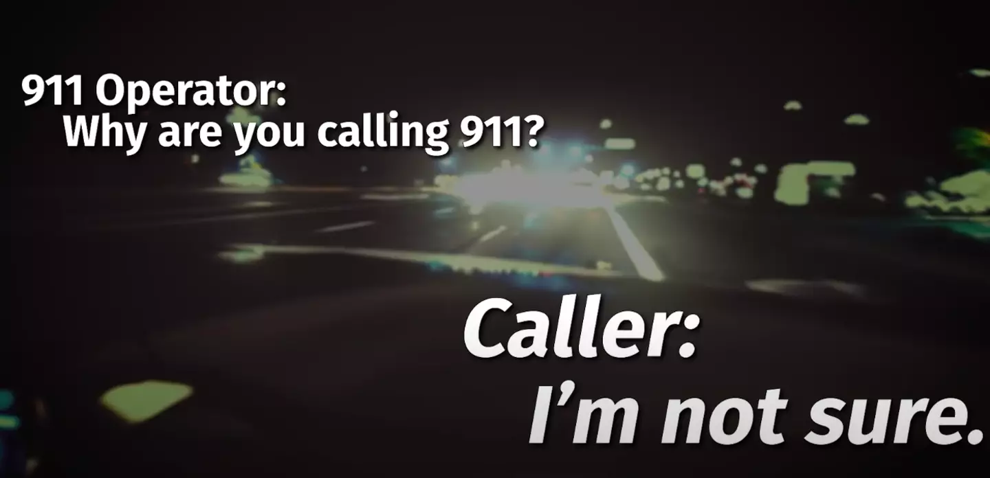 The caller was unable to talk properly because she was sat next to her attacker.