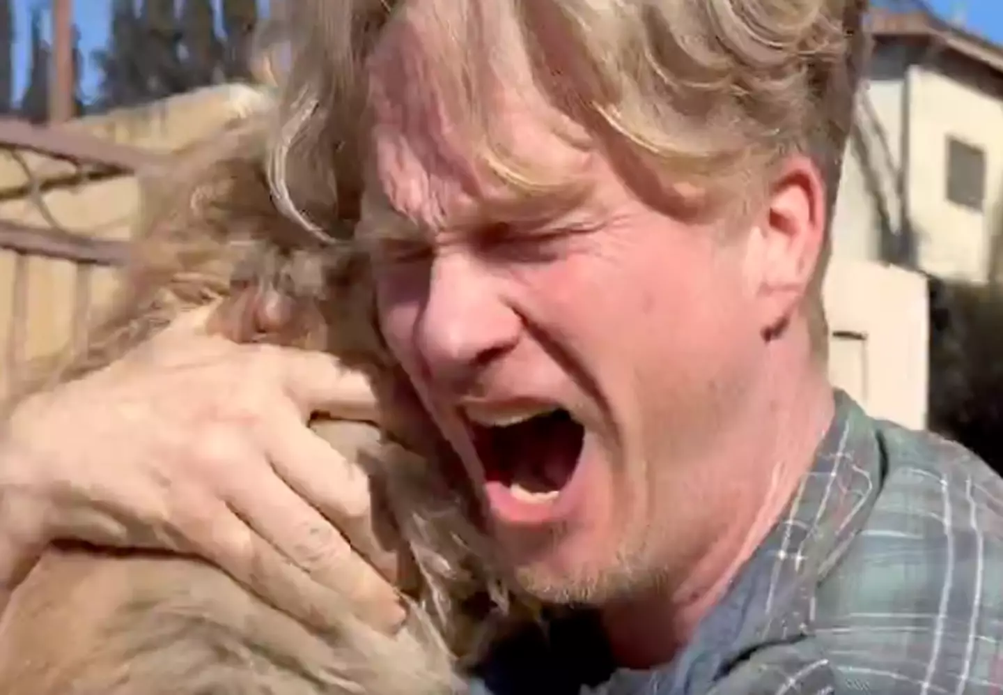 Casey Colvin tried to go back into the home to rescue his dogs (X/@LizKreutzNews)