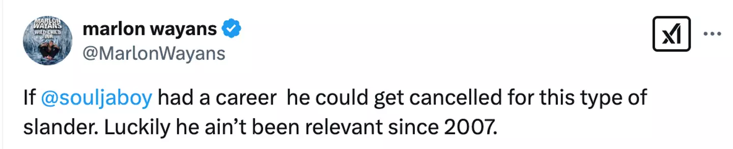 Wayans came right back at the rapper