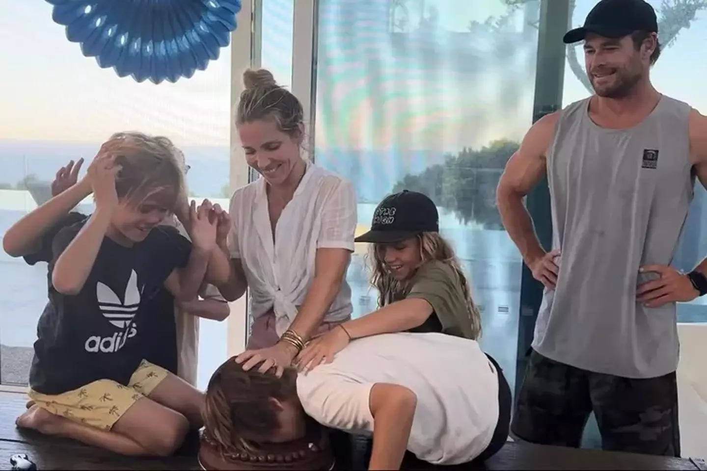 The family recently celebrated Sasha and Tristan's ninth birthday.