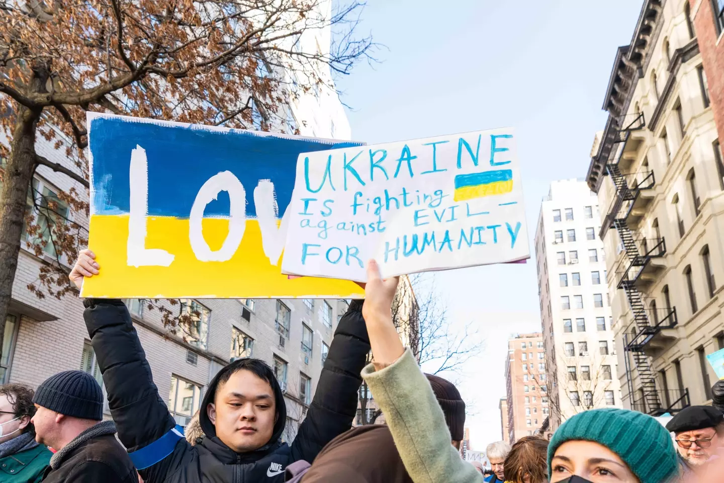 Protesters against Russian invasion (Alamy)