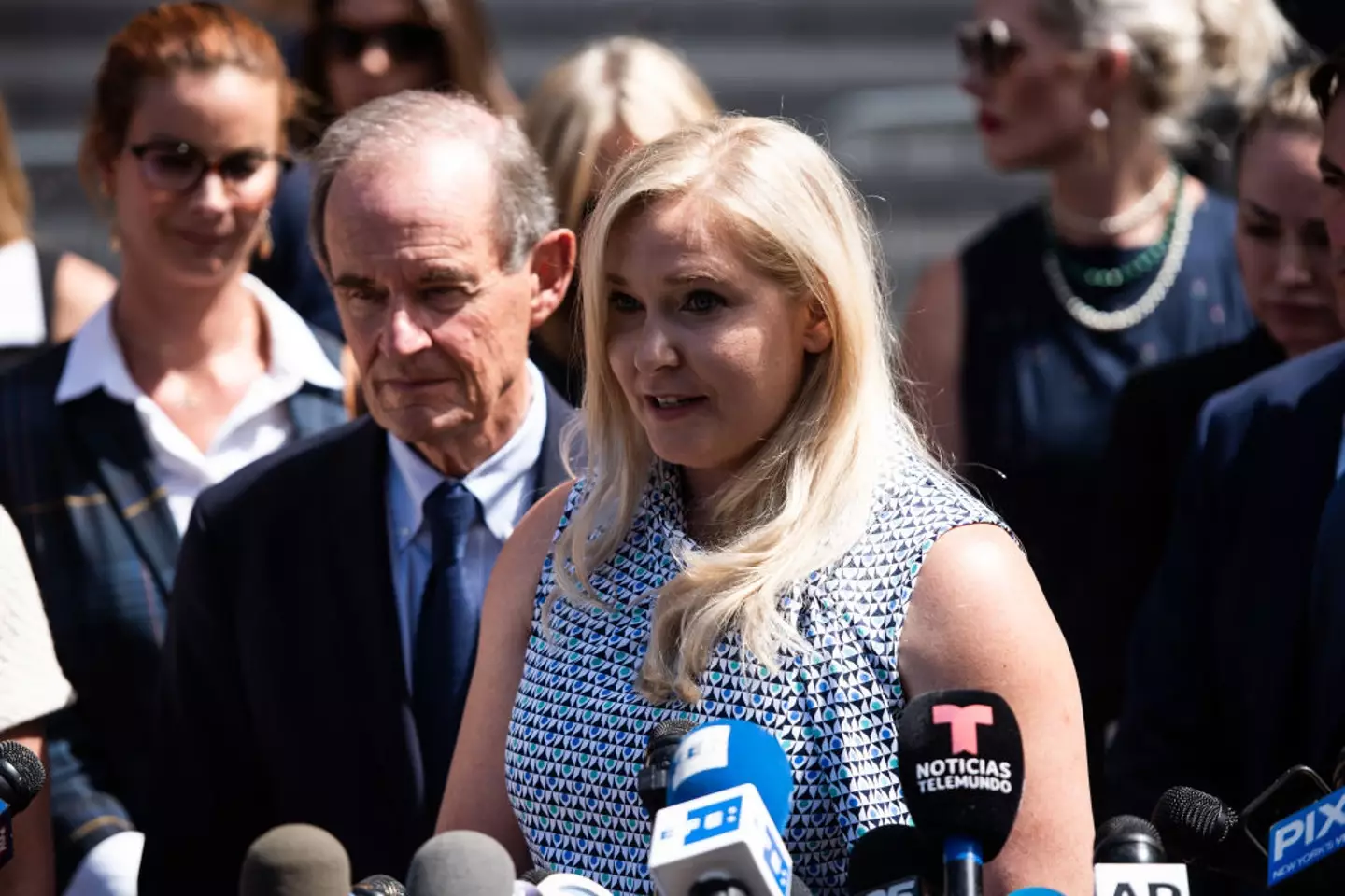 Giuffre previously settled lawsuits with Epstein and Prince Andrew (Mark Kauzlarich/Bloomberg via Getty Images)