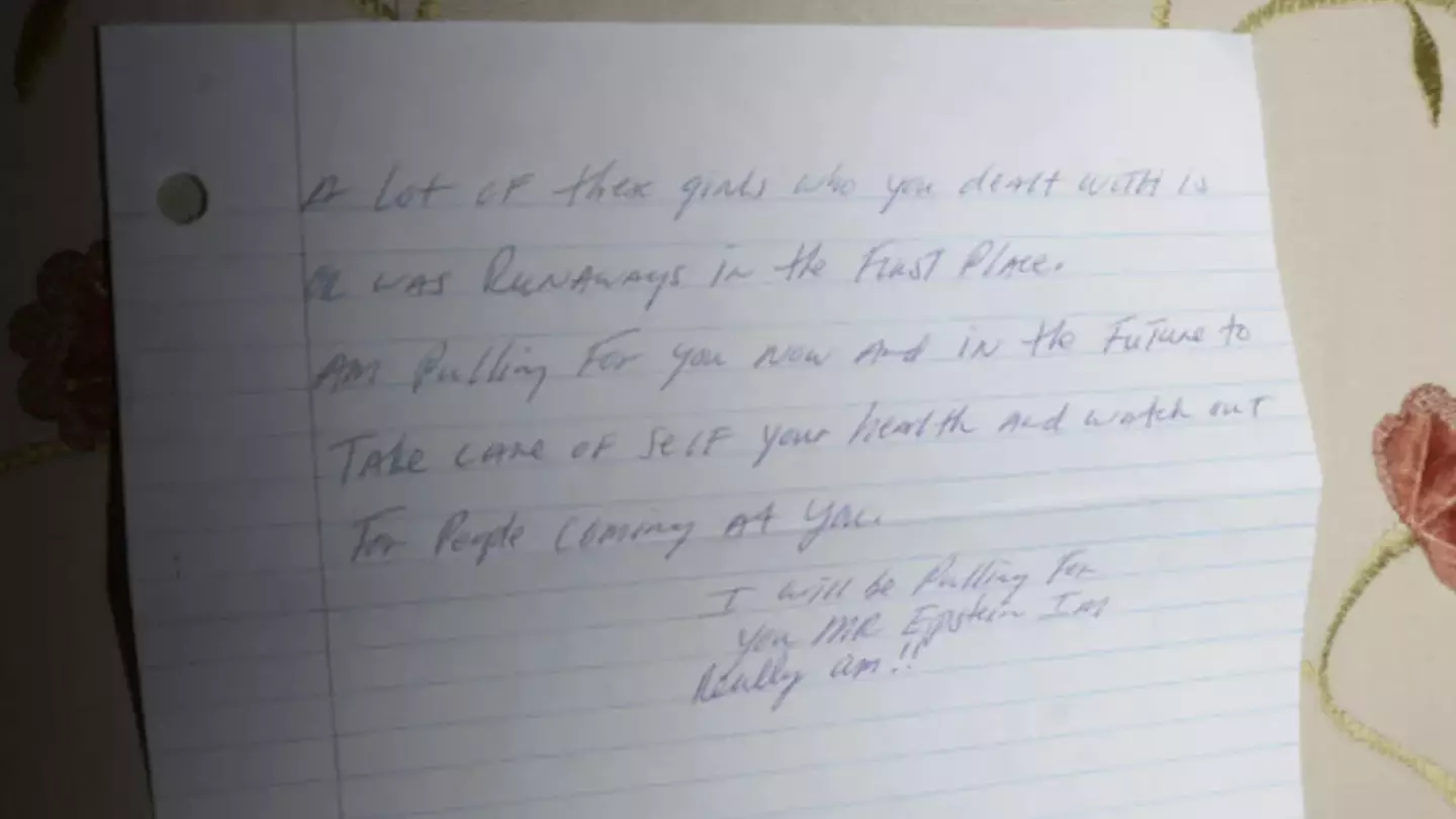 The letter was handwritten to Epstein (Department of Justice)