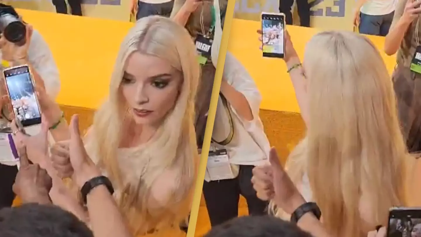 Anya Taylor-Joy leaves people cringing after she tries taking selfie with fan's Android phone