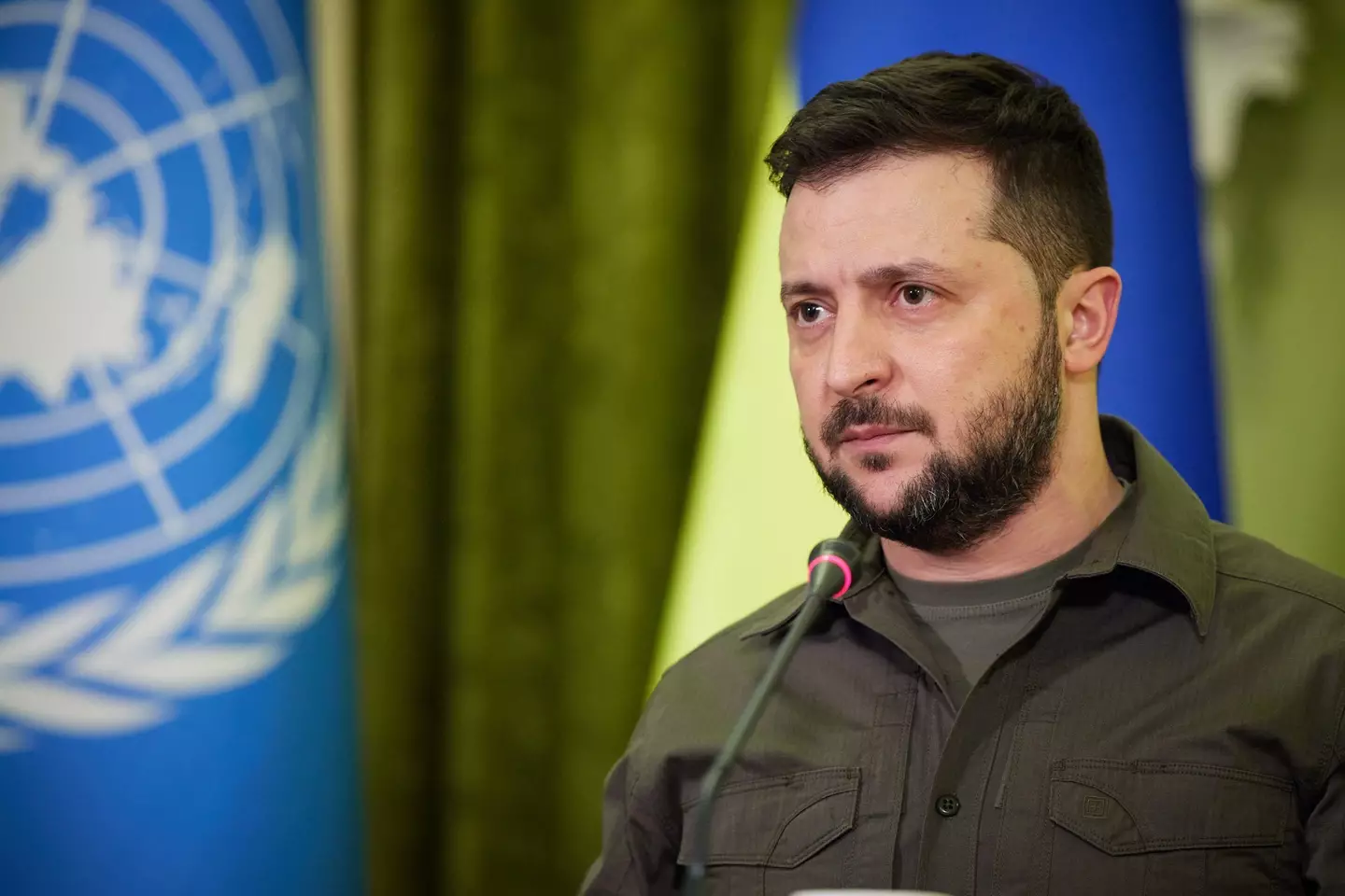 Zelenskyy claims Russia has committed war crimes on Ukrainian soil.