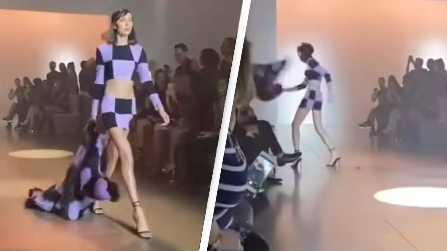 Model Caught Hitting Audience Member With Her Coat Mid-Runway In Shocking Footage