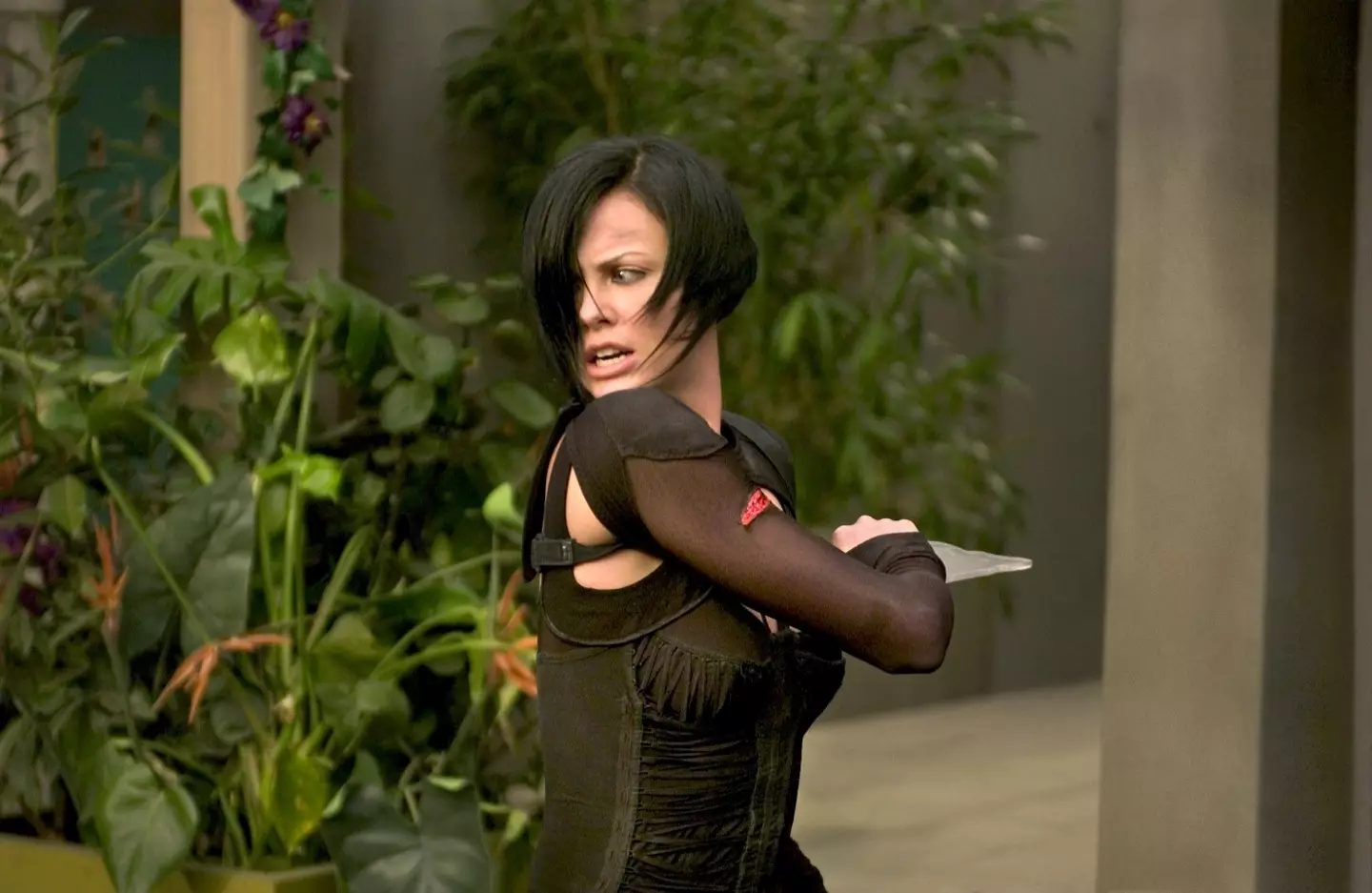 Theron in Aeon Flux.