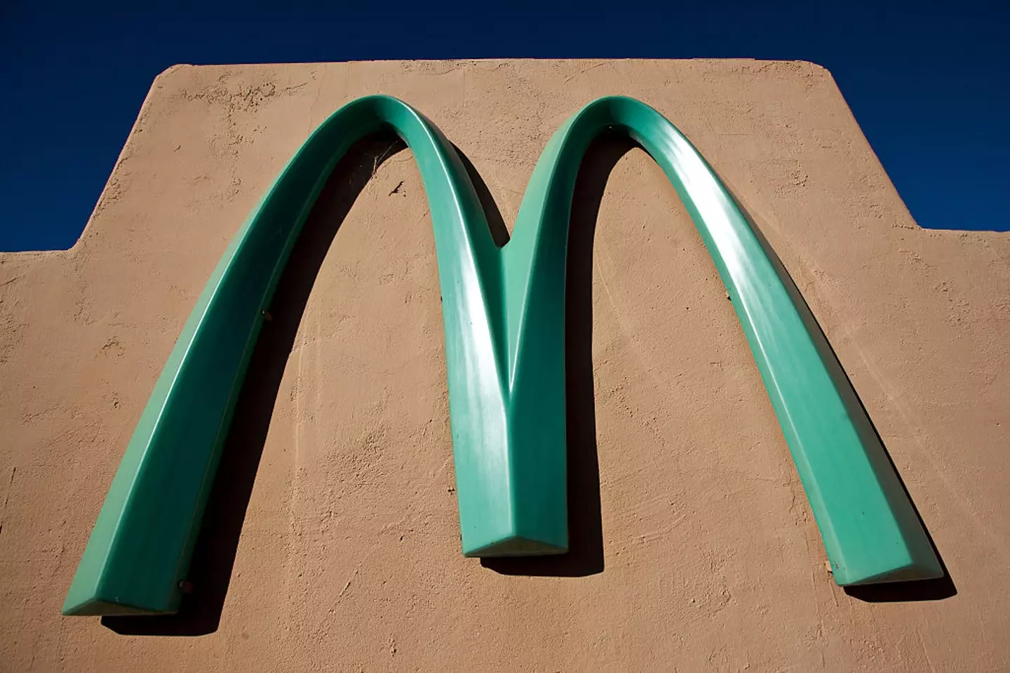 The McDonald's restaurant in Sedona, Arizona, is the only place in the world where you can find its 'blue arches' (Ted Soqui/Corbis via Getty Images)