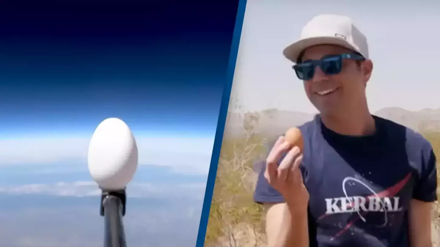 Man drops egg from space and it miraculously doesn't crack