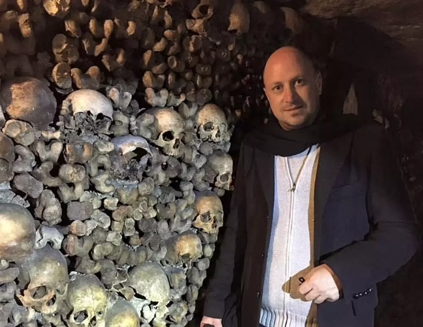Tony in the Paris Catacombs (Tony Taouk)