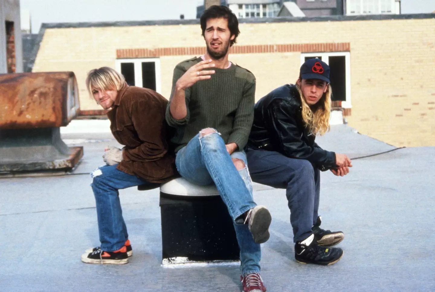 Kurt Cobain, Krist Novoselic, and Dave Grohl.
